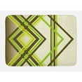 thumbnail image 1 of Abstract Bath Mat, Geometric Trippy Diamond Shape Bands in Different Shade Illustration, Non-Slip Plush Mat Bathroom Kitchen Laundry Room Decor, 29.5 X 17.5 Inches, Army Fern and Lime Green, Ambesonne, 1 of 2