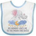 thumbnail image 3 of Inktastic My Mommy Loves Me to the Moon and Back Boys or Girls Baby Bib, 3 of 4