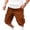 Brown -BI10, variant on Nestiefly Mens Cargo Cotton Chino Shorts Elastic Waist Drawstring Casual Work Shorts Summer Hiking Traval Shorts with 4 Pockets Dark Gray L