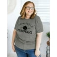 thumbnail image 5 of XCHQRTI Pumpkin Plus Size Women Tshirt Its Fall Yall Thanksgiving Short Sleeve Graphic Tees, 5 of 8