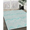 thumbnail image 2 of Ahgly Company Indoor Rectangle Patterned Light Slate Blue Novelty Area Rugs, 5' x 7', 2 of 6