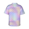 thumbnail image 4 of Xecao Fish Scale1 print Hawaiian shirt - a stylish short-sleeve button-down for men, perfect for casual beach and tropical outings., 4 of 9