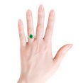 thumbnail image 4 of ANGARA Lab Grown 1.5 Ct Oval Emerald Twisted Vine Ring with Diamond Halo for Women in 14K Rose Gold (Size-9x7mm) | May Birthstone, Anniversary, Jewelry Gift for Women | Lab-Grown Emerald Ring, 4 of 7