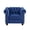 Velvet Blue, variant on Morden Fort Velvet Accent Club Chair, Chesterfield Sofa Chair with Rolled Arms, Living Room Chair, Grey