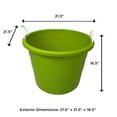 thumbnail image 2 of Homz 17 Gallon Rope-Handled Storage Tub, Lime, Set of 2, 2 of 9