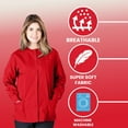 thumbnail image 2 of Women's Warm Up Medical Scrub Jacket (Red, 5X-Large), 2 of 7
