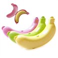 thumbnail image 2 of 3 PCS Banana Box Protector Banana Box Plastic Storage Box for Banana Box Fruit Protection Case Banana Boxes for Plastic Banana Holder Carrier Travel 3 Colors Yellow Green Pink, 2 of 5