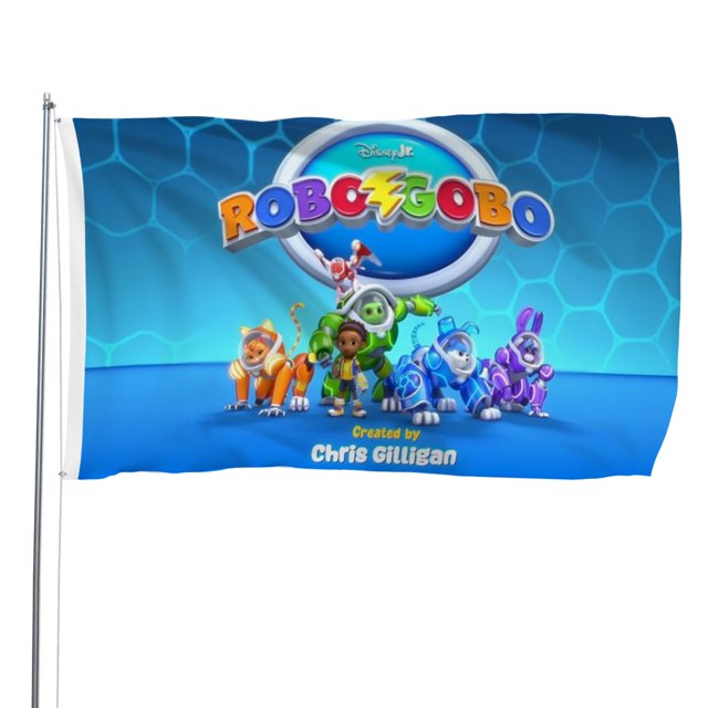 RoboGobo Bandera impresa con temática, regalo perfecto para fanáticos, amigos y familiares, y adecuada para actividades al aire libre e interiores, decoraciones de fiesta. 60*90CM