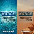 thumbnail image 5 of (2 Pack) Pool Capacity ____ People OSHA Notice Sign 10 Inch X 7 Inch Vinyl Label Decal Sticker Weather Resistant, UV Protected for Workplace, Business, and Construction Site, Made in, 5 of 7