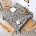 thumbnail image 2 of Black Geometric Diamond Striped Pattern Square Tablecloth,Waterproof Square Table Cover,Wipeable Spillproof Washable Table Cover for Home Kitchen Party Decor 52"x52"(132x132cm), 2 of 6