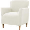 thumbnail image 2 of SHANNA Banquet Armchair Slipcovers, Knitted Jacquard Chair Covers with Arms for Living Room, NonSlip Dog Pet Friendly Furniture Protector, White, 2 of 6
