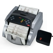 Bisofice Money Counter Machine With Value Counting, Counterfeit Bill Detector UV/MG/IR Detection for EURO Dolla, LCD Display, 1000 Bills/min