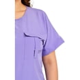 thumbnail image 4 of Blusa fresca con bolsillos Roman Fashion /Tallas Extras, 1813 (Lila) lila 42 Roman Fashion BL-GR-1813-LILA, 4 of 6