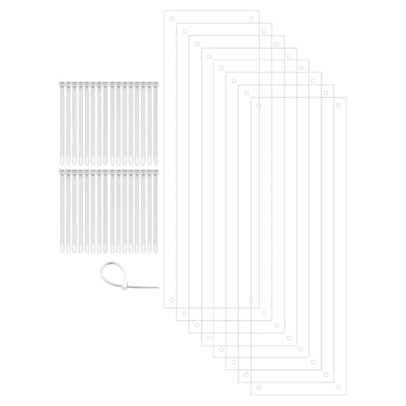 Urine Scatter Guard (8 Pack) for Cage - Clear and Bendable - Keep Bedding and Litter in Cage - Used for Guinea Pigs, Hedgehogs, Hamsters, Chinchillas, Rabbits, Reptiles and Other Small Animals