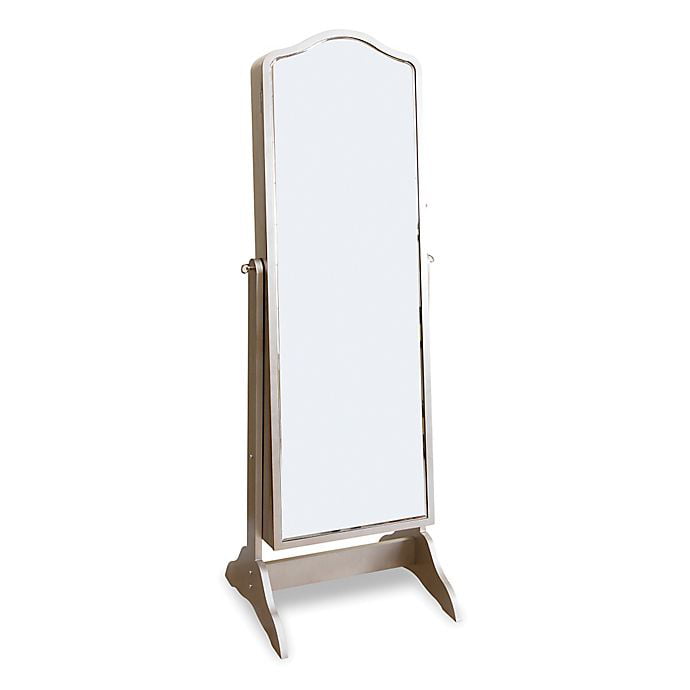 Abbyson Living Sophie Standing Mirror, Glass Jewelry Armoire