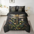 thumbnail image 2 of jejeloiu Rustic Dragonfly 7-Piece Twin Bedding Sets,Rustic Botanical Bedding Comforter Set,Colorful Flower Floral Sheet Sets For Girl,Super Cozy Room Decor Reversible, 2 of 8
