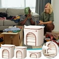 thumbnail image 1 of Xihbxyly Bolsa de Almacenamiento, Gran Capacidad, Cierre de Cremallera, Diseño de Doble Cremallera, Asas Reforzadas de Algodón y Lino, Organizador de Ropa y Colchas para Dormitorio, Fácil de Plegar y, 1 of 2