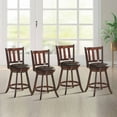 thumbnail image 3 of Costway Set of 4 25'' Swivel Bar stool Leather Padded Dining Kitchen Pub Bistro Chair, 3 of 9