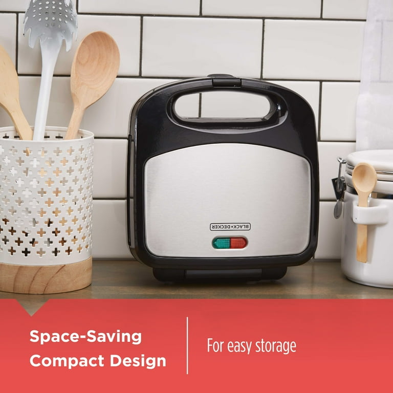 BLACK+DECKER 3-in-1 Morning Meal Station™ Waffle Maker, Grill, or Sandwich Maker, Black/Silver, WM2000SD BLACK+DECKER 3-in-1 Morning Meal Station™ Waffle Maker, Grill, or Sandwich Maker, Black/Silver, WM2000SD