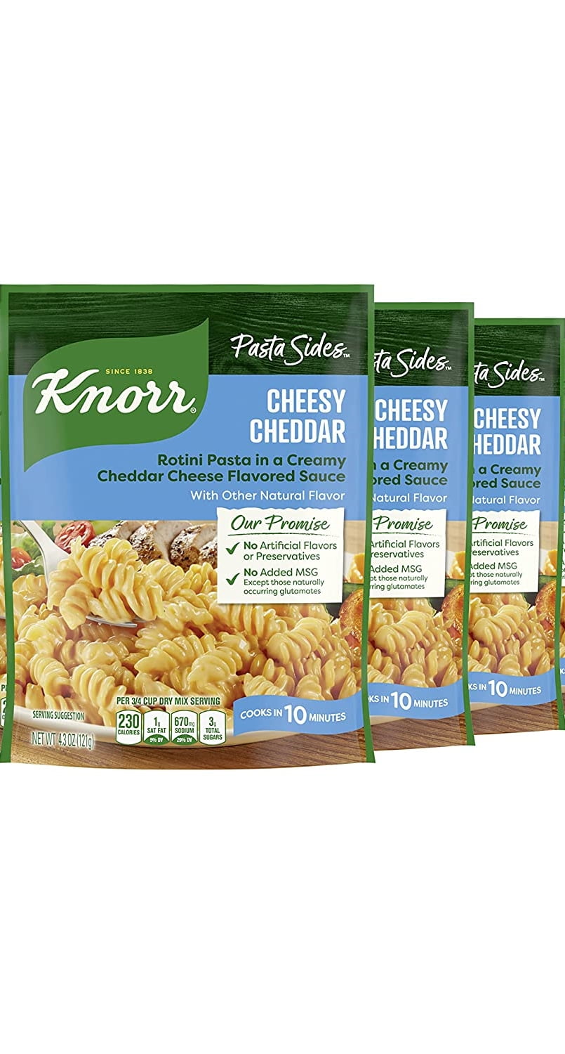 Knorr Pasta Sides For Delicious Quick Pasta Side Dishes Cheesy Cheddar Rotini No Artificial