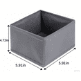 thumbnail image 3 of NEWJOEY Closet Drawer Organizers 12 Pack, Foldable Storage Bins with Dividers, 3 Sizes Fabric Dresser Boxes for Clothes, Gray, 3 of 6