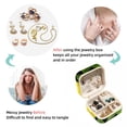 thumbnail image 4 of Pear Travel Portable Square Jewelry Box Earring Necklace Bracelet Organizer Storage Display Case Holder Stand Box Display, 4 of 6