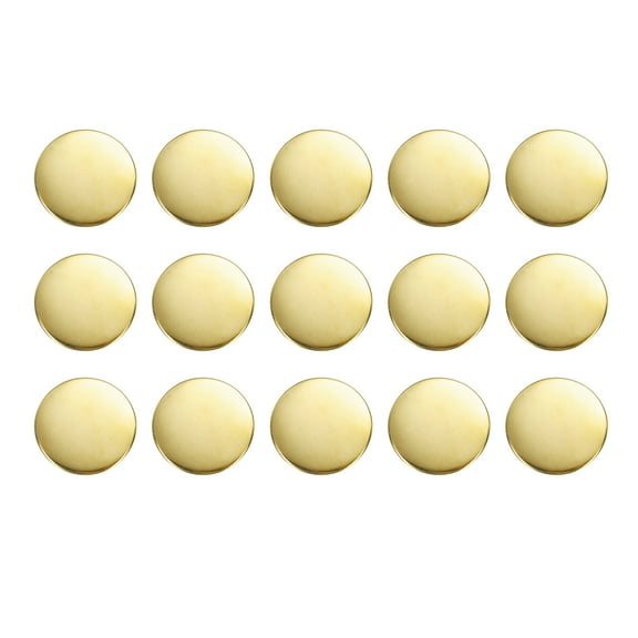 Uxcell 15pcs Metal Round Buttons 20mm Brass Sewing Craft Buttons, Gold