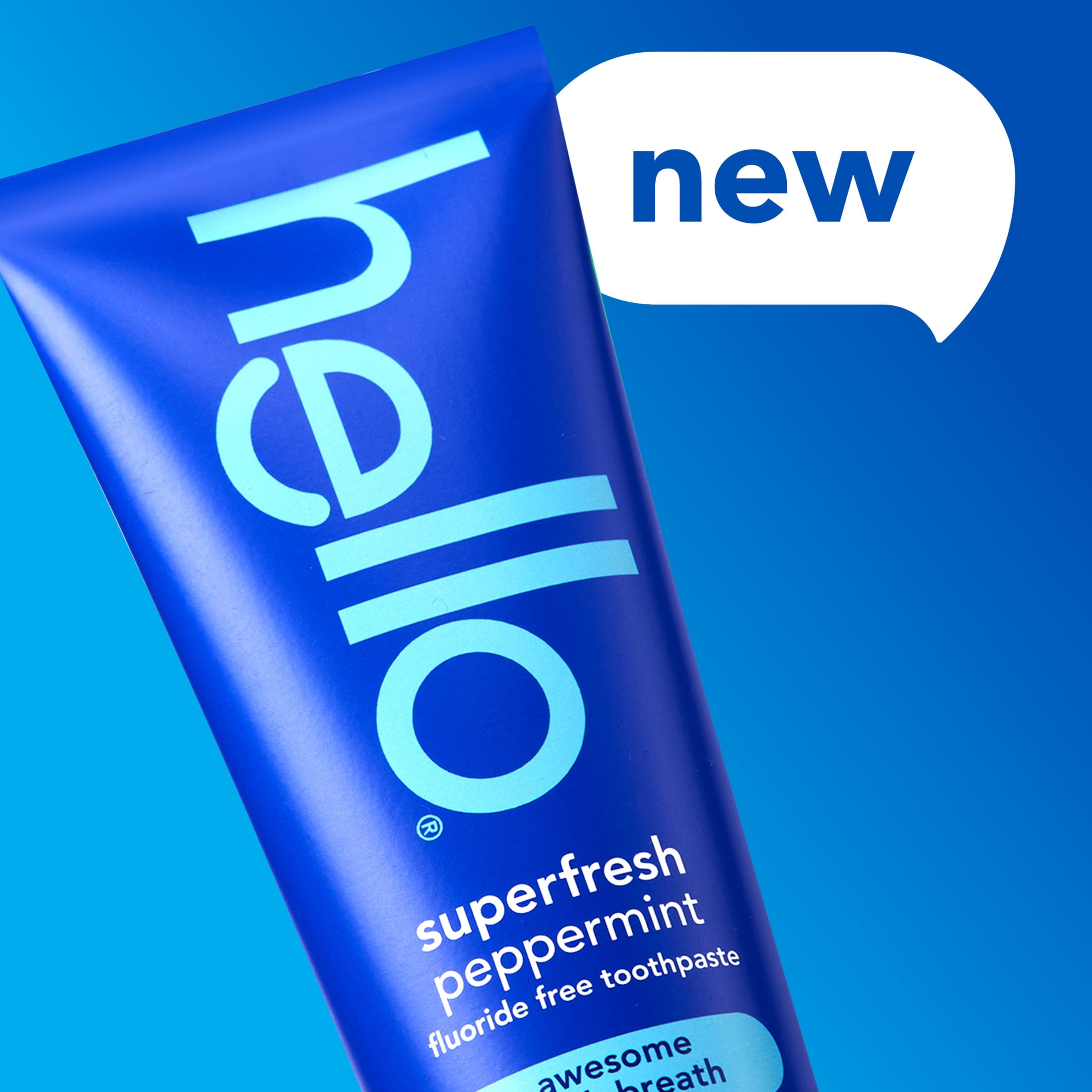 hello Superfresh Fluoride Free Toothpaste for Bad Breath, Natural Peppermint Flavor, 5 Oz