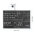 thumbnail image 2 of Uxcell English Keyboard Stickers Keyboard Replacement Cover Style 5, Black Background White Lettering, 2 of 5