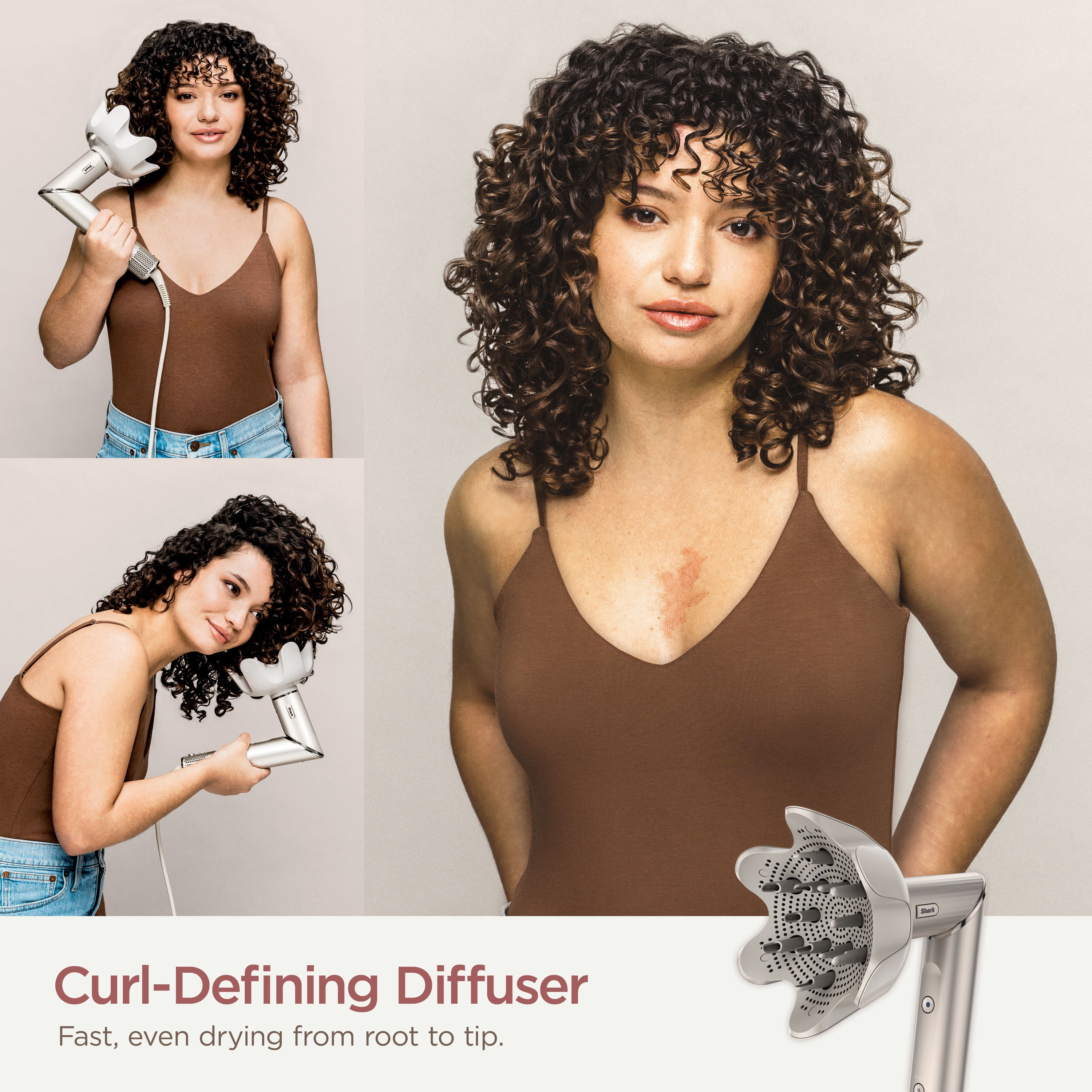 Restored Shark FlexStyle Air Styling & Drying System, Powerful Hair Blow Dryer & Multi-Styler with Auto-Wrap Curlers, Curl-Defining Diffuser, Stone HD435REF (Refurbished)