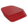 thumbnail image 2 of BizChair Set of 4 Poly Resin Wood Seat with Rounded Edges for Colorful Metal Chairs and Stools in Red, 2 of 12
