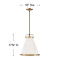 thumbnail image 2 of Lexi 1 Light Large Pendant In Traditional-Transitional Style 16 Inches Wide By 17.75 Inches High-Lacquered Brass Finish Hinkley Lighting 4993Lcb, 2 of 5