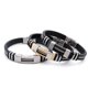 thumbnail image 3 of Pulsera magnética para desintoxicación de linfocitos de titanio ionpro para hombre, código de modelo 12061, color plata antigua, 3 of 5