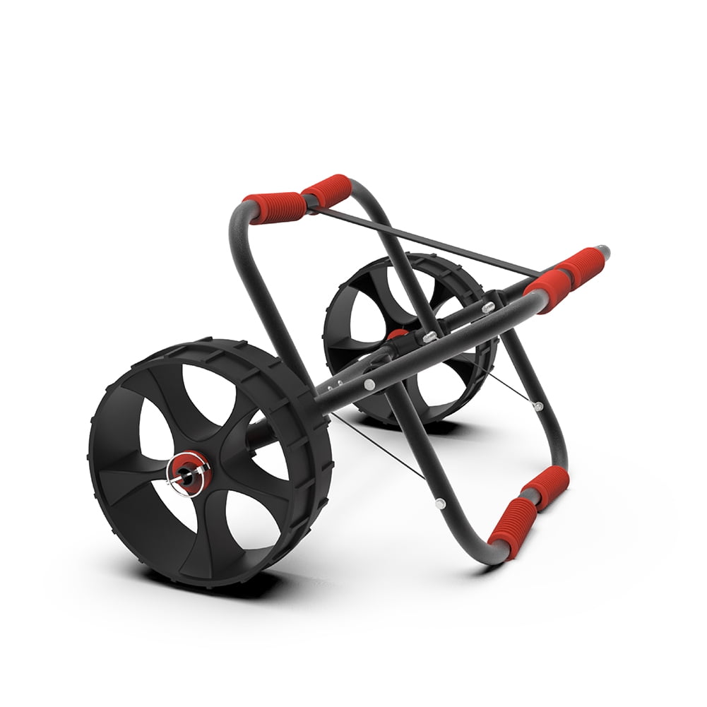 Kadyn Modern Kayak Cart, Kayak Carrier Cart with Wheels, Aluminium Kayak Trolley Cart for Kinds of Kayaks, Red
