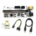 thumbnail image 1 of Tarjeta elevadora PCI-E Tarjeta de expansión 1x a 16x Tarjeta de video Tarjeta de expansión de 8 capacitores para minería de computadoras, Negro Methold EL004741-02B, 1 of 2