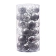 thumbnail image 4 of 30 piezas de adornos navideños de bolas irrompibles, suministros para fiestas, decoraciones para árboles de Navidad para aniversario, dormitorio, Plateado, 4 of 8