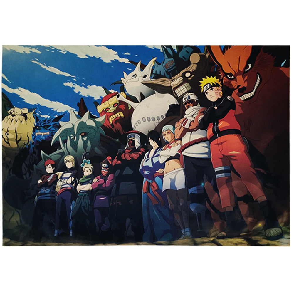 NARUTO Vintage Craft Paper Classic Anime Poster 50.5 x 35cm Home Walls Decorate