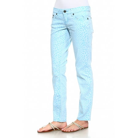 - Request Jeans Juniors Skinny Patterned Pants Five Pocket Styling Lake 15/34