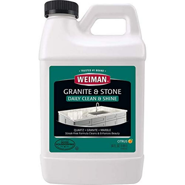 Weiman Granite Cleaner and Polish Refill - 64 Ounce - Safely Cleans and