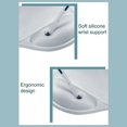 thumbnail image 4 of Tapis de souris repose-poignet gris en silicone souple, design ergonomique, antidérapant, dessous en PU, pour le travail au bureau et les jeux. Gris, 4 of 4
