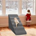 thumbnail image 2 of Escaleras para mascotas MALOROY de 6 peldaños para camas altas de 76 a 91 cm de altura con espuma 30, 2 of 7