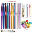 thumbnail image 1 of 1 Set Knitting Needles DIY Tools Colorful Sewing Supplies Household Accessory Weave Crochets for Sweater Clothes Scarf Slippers 005 Model, 1 of 5