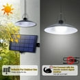thumbnail image 6 of DONGPAI Solar Pendant Lights, 4 Head Outdoor Indoor Hanging Solar Powered Shed Lights Ceiling Lamp Waterproof Wall Mount Lighting with Remote Control for Patio Garden Yard, 6 of 7