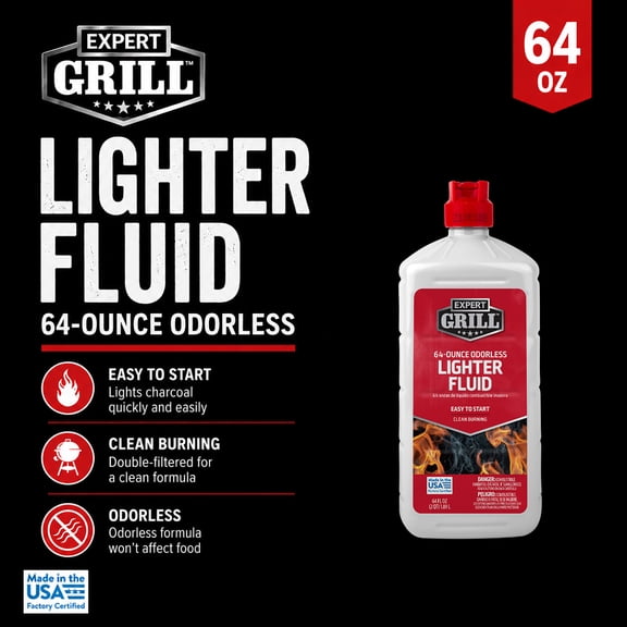 Expert Grill Charcoal Lighter Fluid, 64 oz