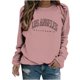 thumbnail image 2 of Puntoco Sudadera de invierno de manga larga con cuello redondo y estampado de letras para mujer Puntoco Puntoco-9073, 2 of 4