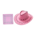 thumbnail image 4 of Sombrero de Vaquero Sunnimix con Bandana Ala Grande Rosa Claro, 4 of 8
