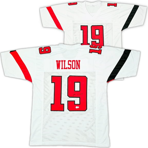 Texas Tech Red Raiders Tyree Wilson Autographed White Jersey Beckett BAS Witness 215905