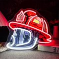 thumbnail image 2 of Firefighter Helmet Neon Sign ,Firefighter Helmet LED Light for Wall Decor, 2 of 5
