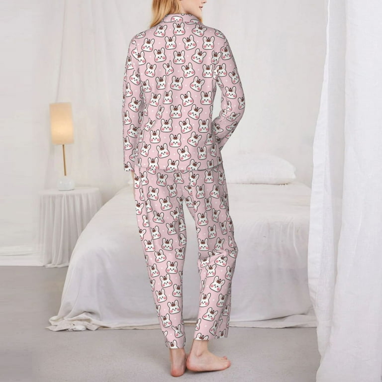 Soft orders Cartoon Rabbit Lounge-wear for Woman,Cute Fleece Nightwear,Set Outfits,Fleece Long Sleeve Lounge Wear,Sleepwear Set,Night Wear,Gift