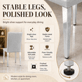 thumbnail image 7 of StnTalk Light Gray Dining Chairs Set of 2, Tufted Faux Leather Kitchen Chairs with Silver Metal Legs, Upholstered Parsons Accent Chairs for Small Space, Apartment, Easy Assembly, 7 of 7